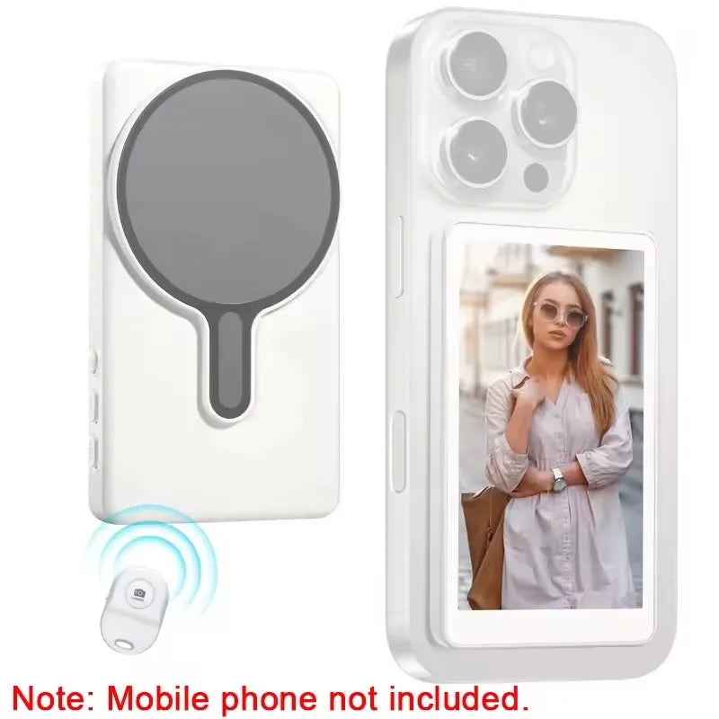 Selfie Monitor Screen 4K Magnetic Back Camera Monitor Wireless Vlog Screen with Remote for Solo Shooting Vlog Live Streaming