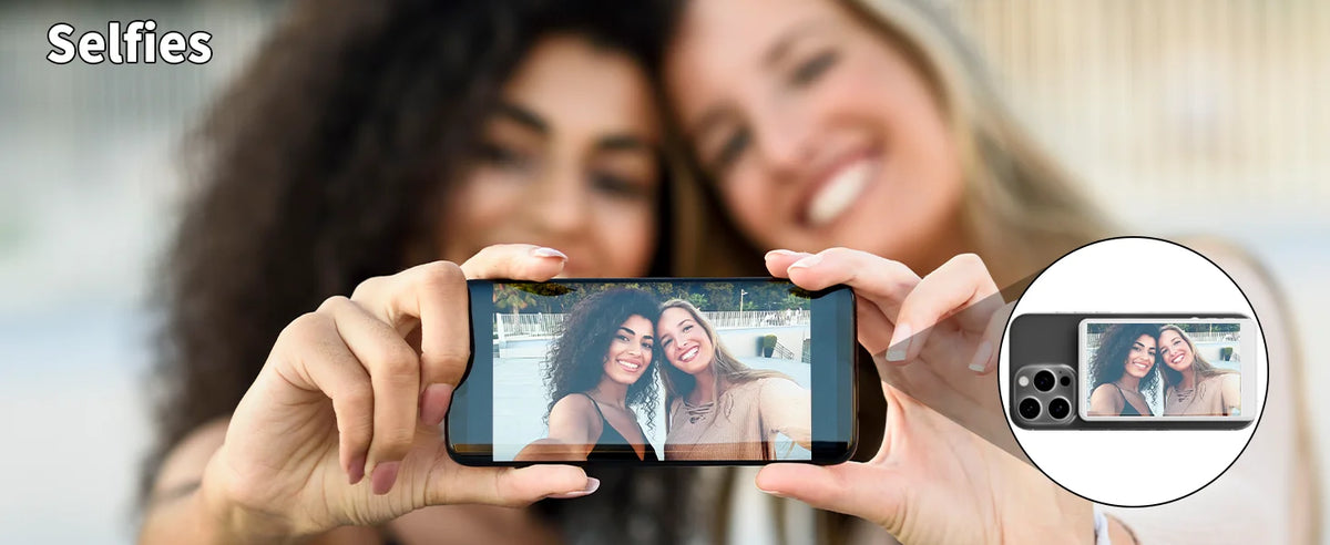 Selfie Monitor Screen 4K Magnetic Back Camera Monitor Wireless Vlog Screen with Remote for Solo Shooting Vlog Live Streaming